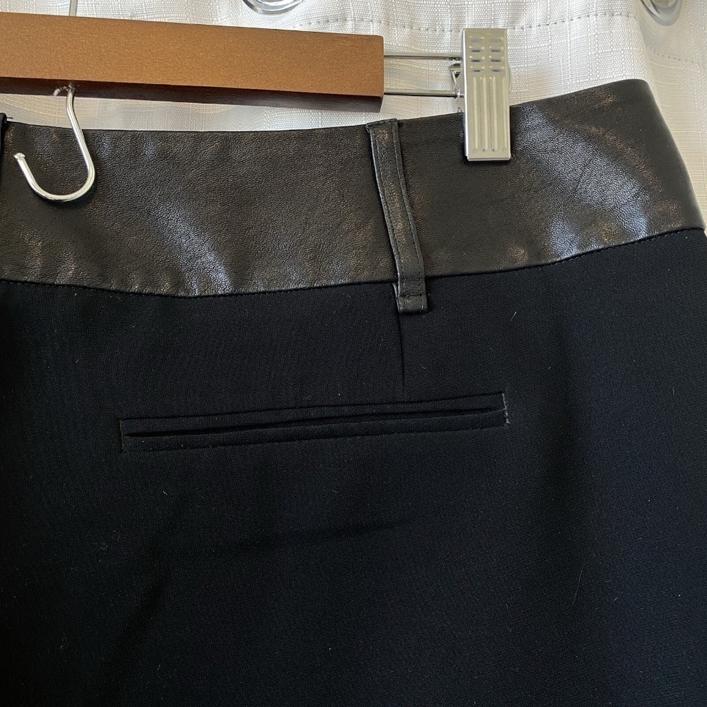 Rag & Bone Womens Lamb Leather Combo Mid Rise Slim Leg Trouser Black Size 12 - Picture 10 of 15